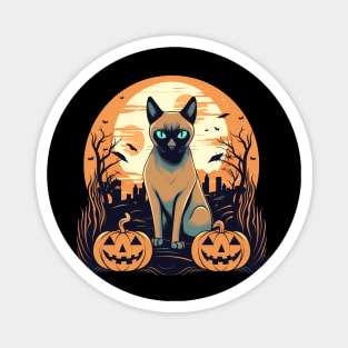 Tonkinese Cat Halloween, Cat Lover Magnet